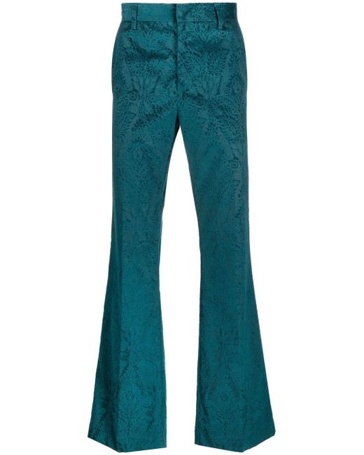 Etro paisley-print flared velvet trousers