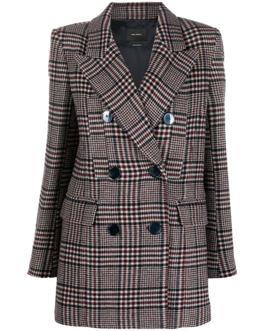Isabel Marant checked double-breasted coat