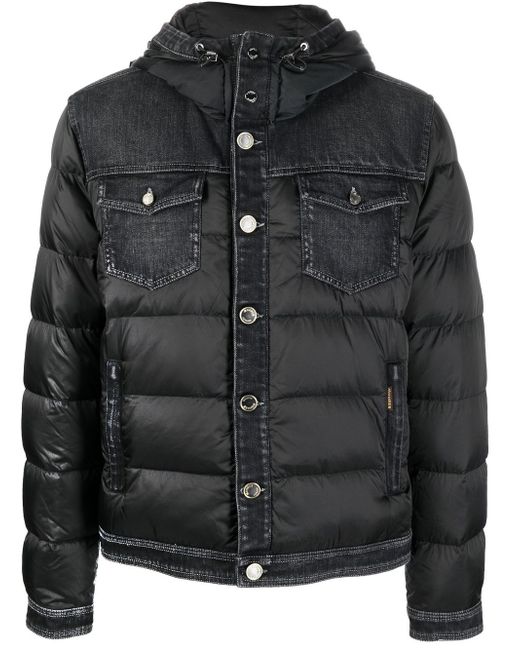 Moorer button-up padded down jacket