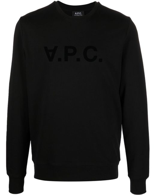 A.P.C. logo-print crew-neck sweatshirt
