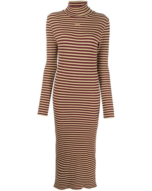 Wales Bonner striped roll neck knitted dress