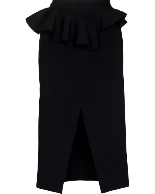 Alexander McQueen ruffle-detail high-waisted skirt