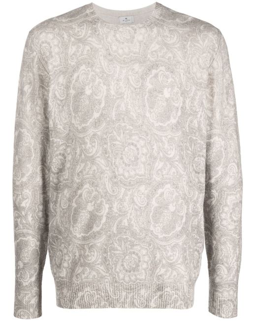 Etro paisley-print knitted jumper