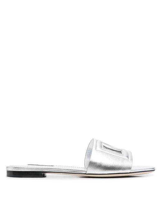 Dolce & Gabbana 3D logo flat sandals