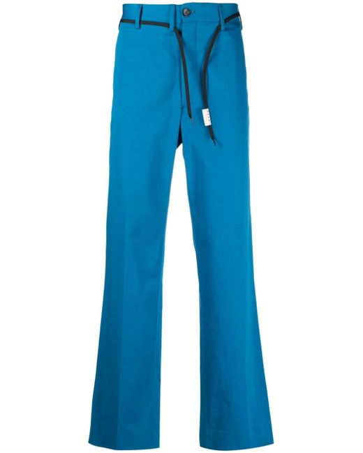 Marni belted straight-leg trousers