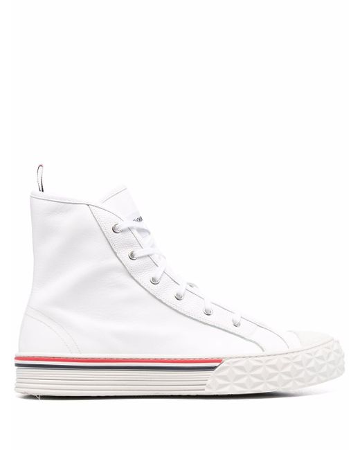 Thom Browne high-top leather sneakers