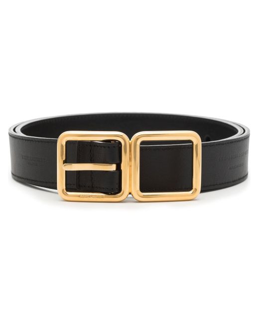 Saint Laurent double-buckle leather belt