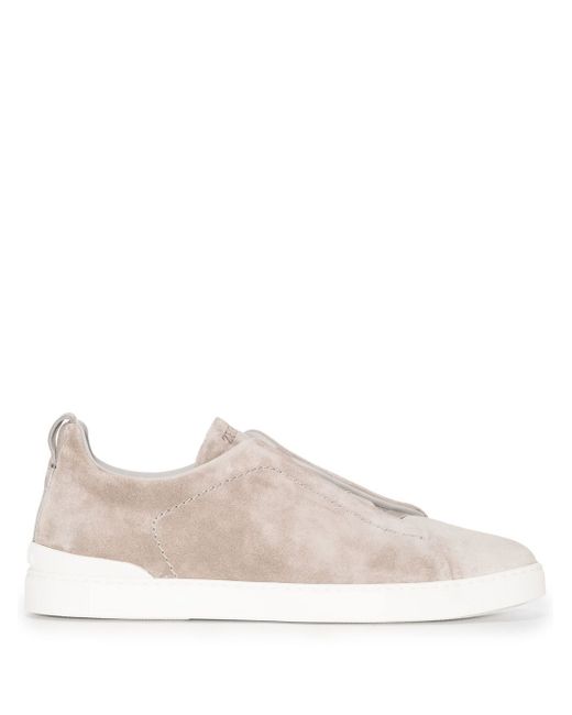 Z Zegna slip-on suede trainers