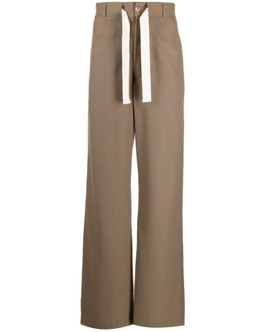 Nanushka drawcord-waist wide-leg trousers