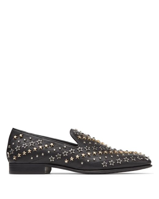 Jimmy Choo Thame star-studded leather loafers