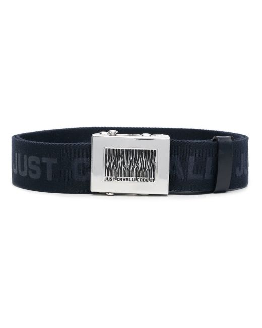 Just Cavalli logo-print buckle belt