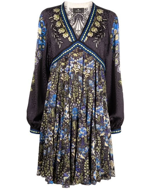 Etro floral-print silk dress