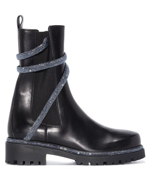 Rene Caovilla Cleo crystal-embellished boots