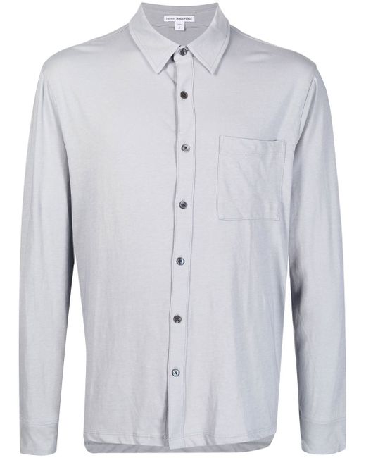 James Perse long-sleeve knitted shirt