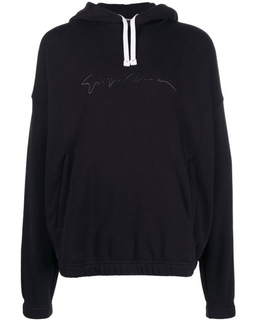 Giorgio Armani logo-print cotton hoodie
