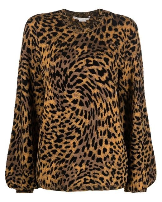 Stella McCartney leopard-print knitted jumper