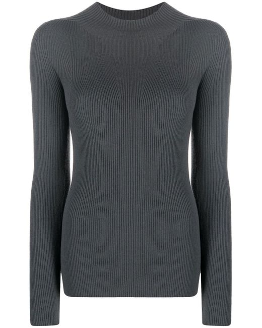 Emporio Armani long-sleeved ribbed-knit jumper
