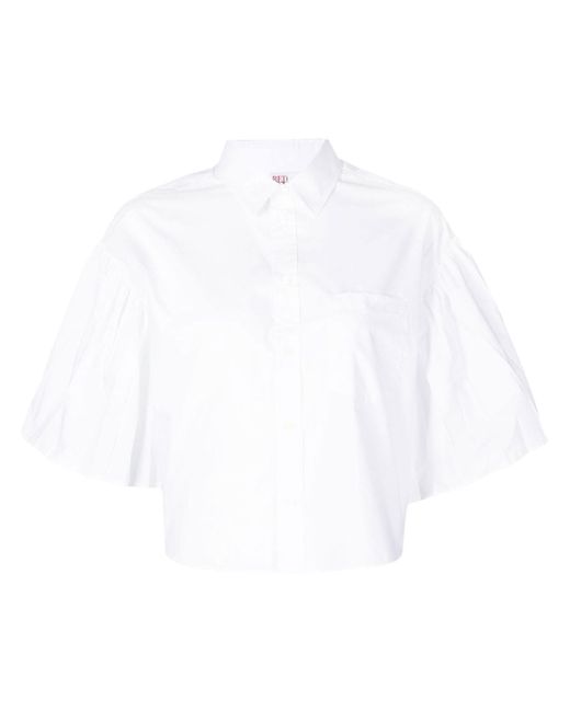 RED Valentino pleated-sleeve detail shirt