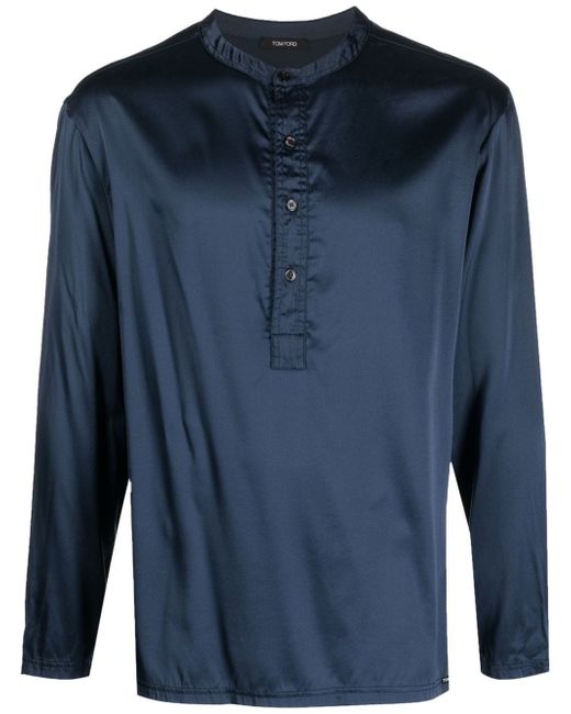 Tom Ford buttoned stretch-silk pyjama shirt