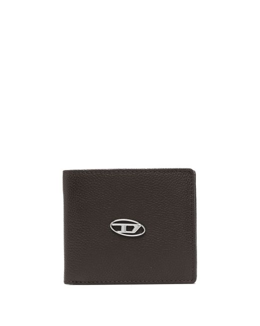 Diesel logo-plaque detail bi-fold wallet