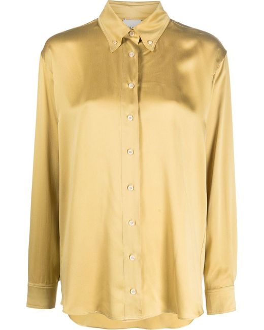 Alysi button-down silk blouse