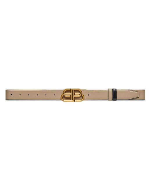 Balenciaga logo-buckle reversible leather belt