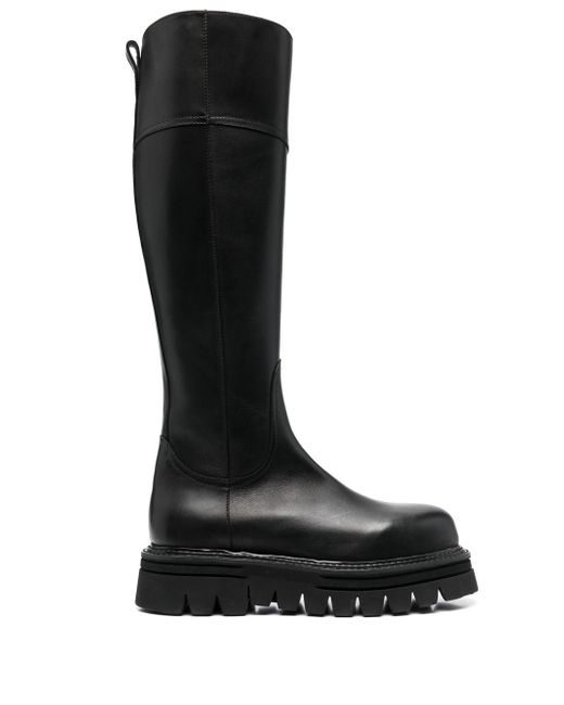 Casadei calf leather knee-length boots