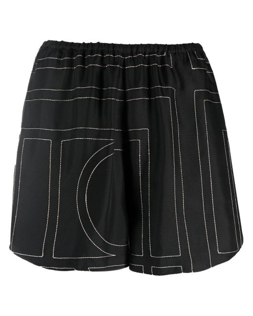Totême geometric-print shorts