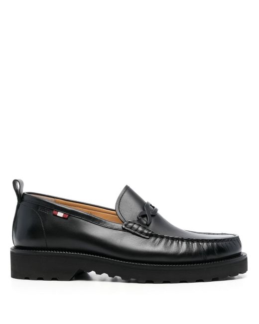 Bally engraved-logo leather loafers