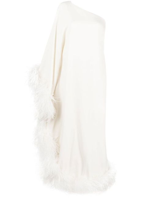 Taller Marmo Ubud feather-trim gown