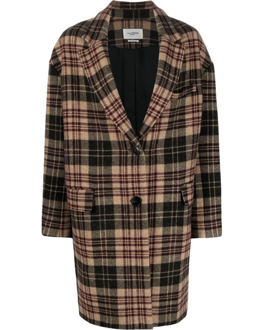 Isabel Marant Etoile check-pattern single-breasted coat