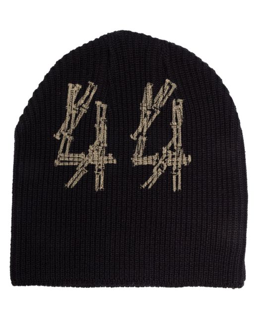 44 Label Group logo-print ribbed-knit beanie