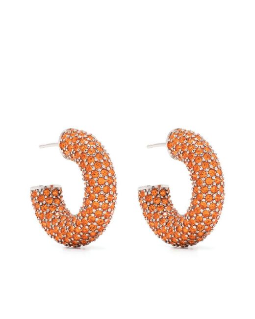 Amina Muaddi crystal-embellished hoop earrings