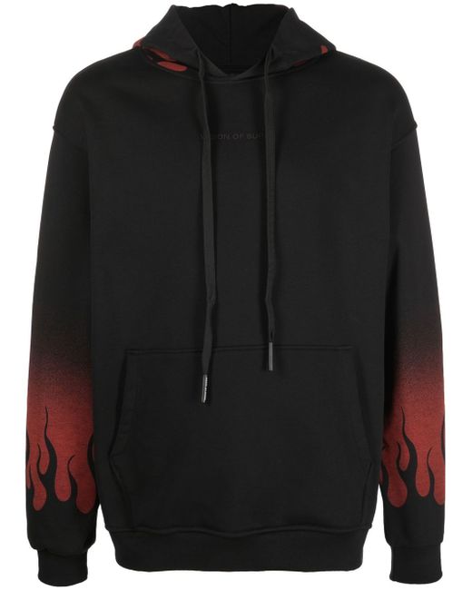 Vision Of Super Negative Red Flames hoodie