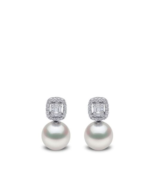 Yoko London 18kt white gold Starlight south sea pearl and diamond earrings