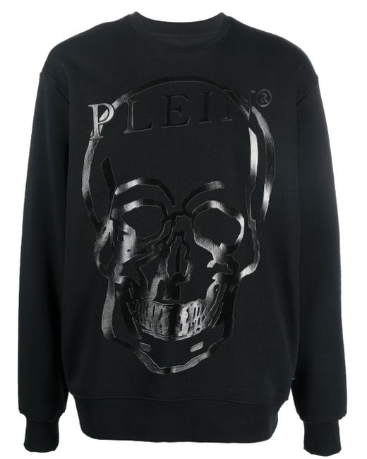 Philipp Plein skull-print crew neck sweatshirt