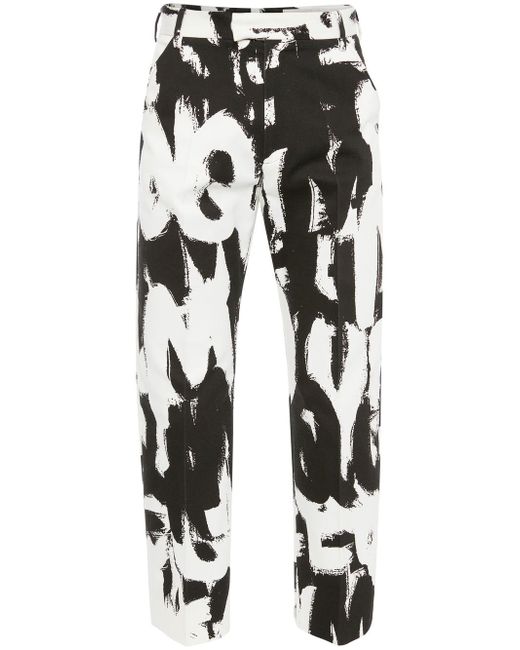 Alexander McQueen organic cotton graffiti trousers