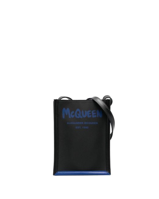 Alexander McQueen logo-print shoulder bag