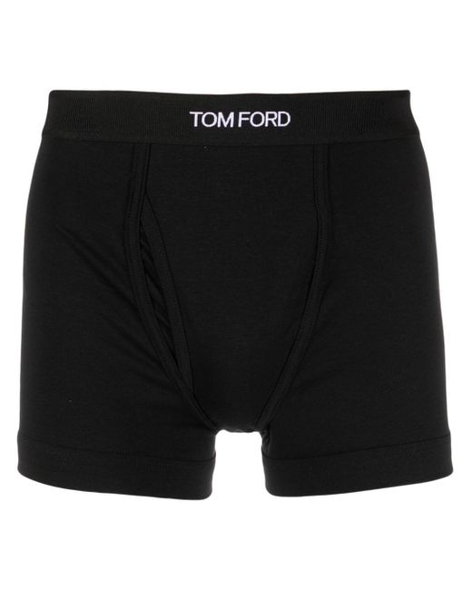 Tom Ford logo-waistband cotton-stretch boxer shorts