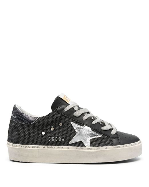 Golden Goose Hi Star patch textured lace-up sneakers