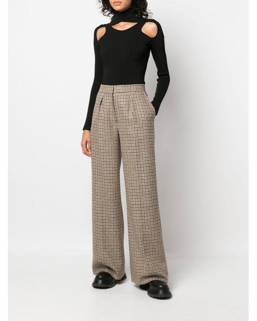 Palm Angels checked wide-leg trousers