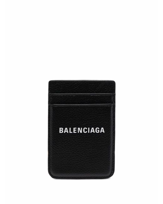 Balenciaga logo-print magnet cardholder