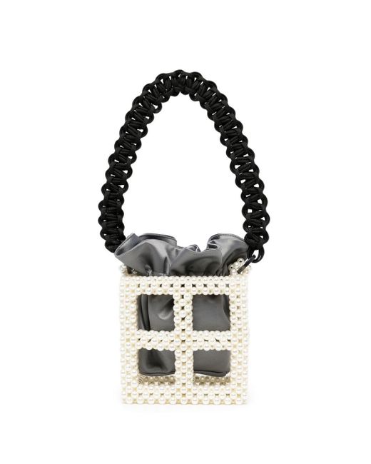 0711 pearl-embellished tote bag