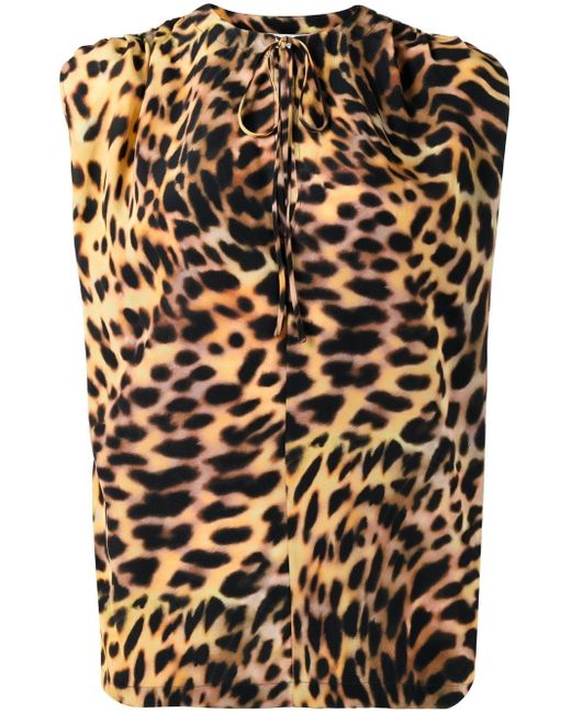 Stella McCartney leopard-print silk blouse