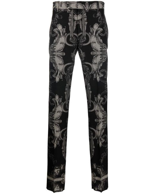 Versace Silver Baroque wool trousers