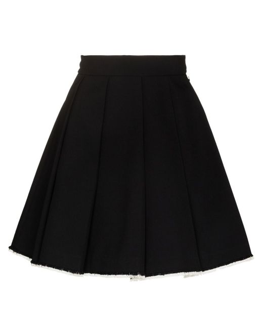 Shushu-Tong pleated raw-hem skirt