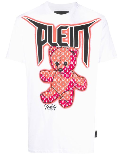 Philipp Plein Spray-Effect teddy bear-print T-shirt