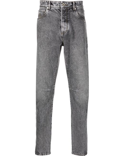 Brunello Cucinelli stonewash straight-leg jeans