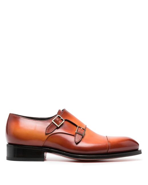 Santoni buckle-fastened monk shoes