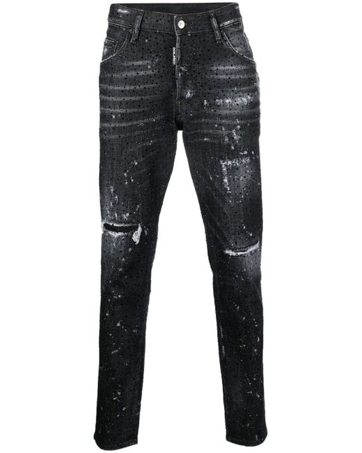 Dsquared2 Skater rhinestone-embellished skinny jeans
